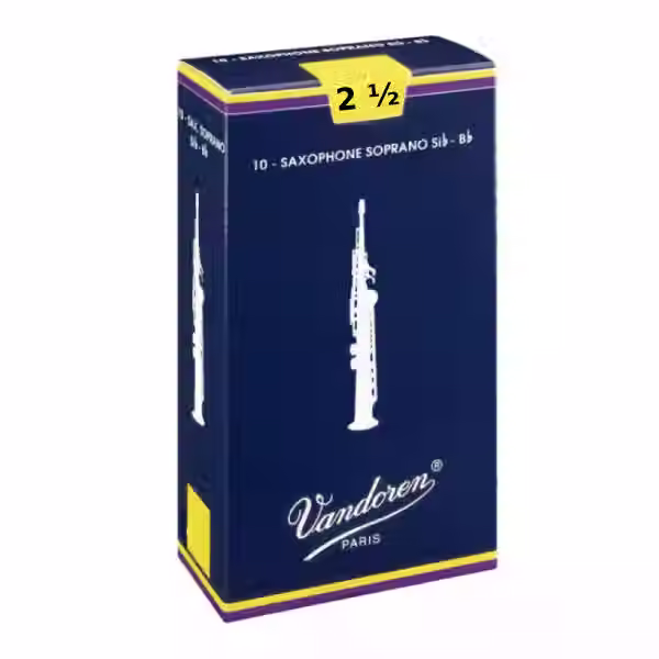 Cañas Vandoren Saxofón Soprano Sib-Bb N2 SR2025 Caja Con 10pz