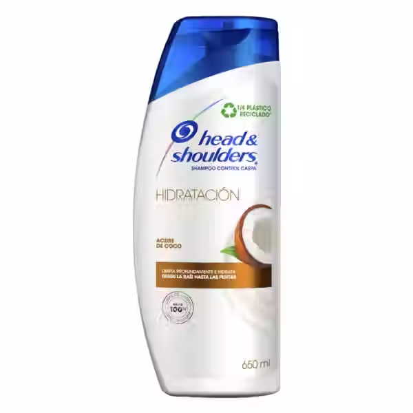 Shampoo head & Shoulders Hidratación Con Aceite De Coco  650ml
