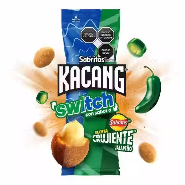 Cacahuates Kacang Switch Sabor Sabritas Receta Crujiente Jalapeño 77g