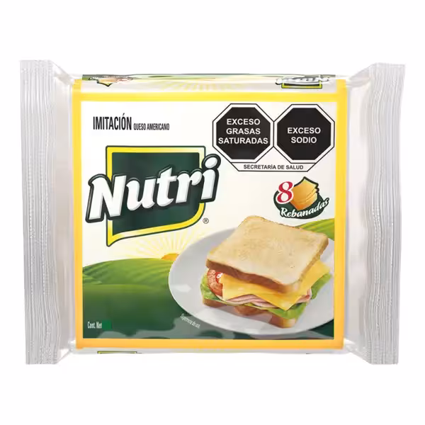 Queso Amarillo Nutri 8 Rebanadas 140g