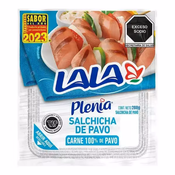 Salchicha Con Pavo Lala Plenia 288g