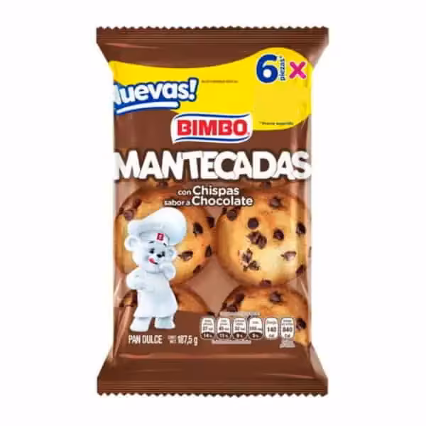 Mantecadas Con Chispas De Chocolate 190g