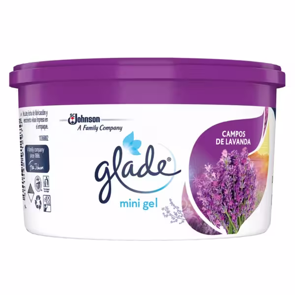 Aromatizante Glade Mini Gel Campos De Lavanda 70g