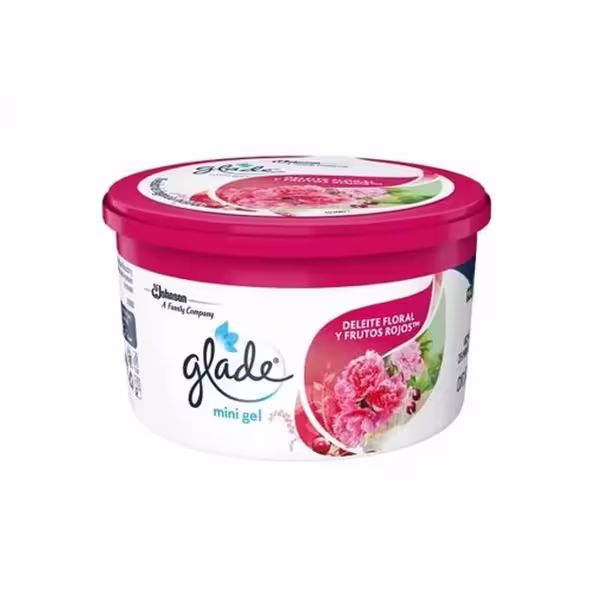 Aromatizante Glade Mini Gel Deleite Floral Y Frutos Rojos 70g