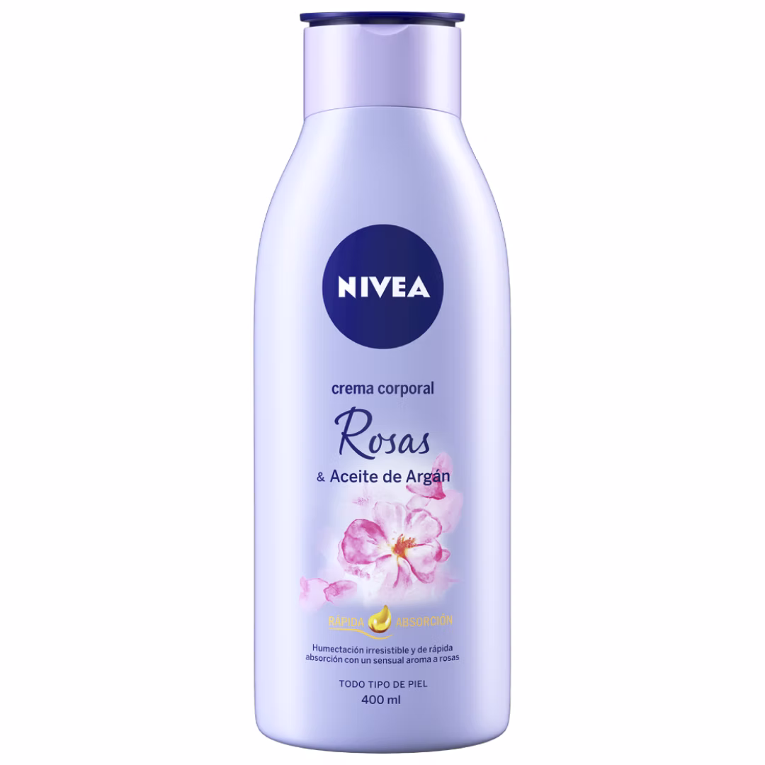 Crema Nivea Rosas Aceite de Argan 400ml