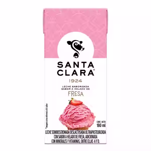 Leche Santa Clara Sabor Fresa 180ml