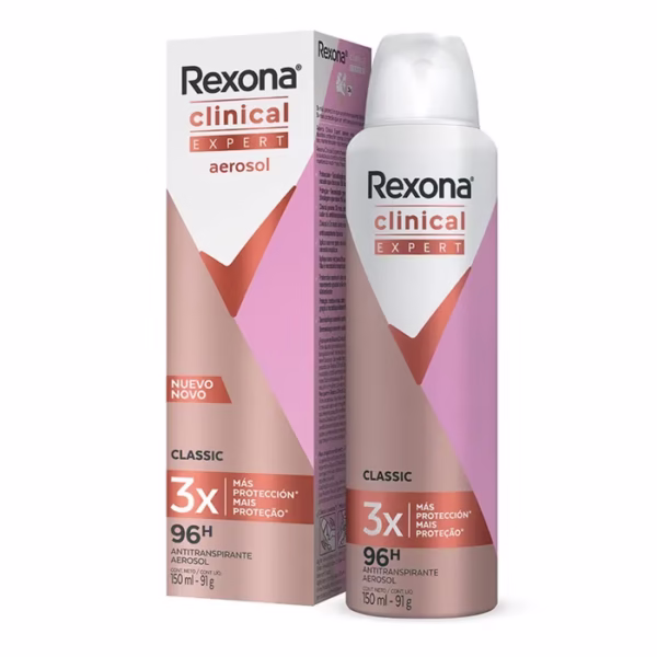 Antitranspirante Rexona Clinical Classic 96H 150ml