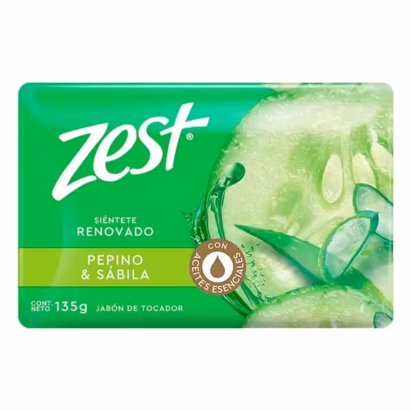Jabon Zest Pepino & Sábila 135g
