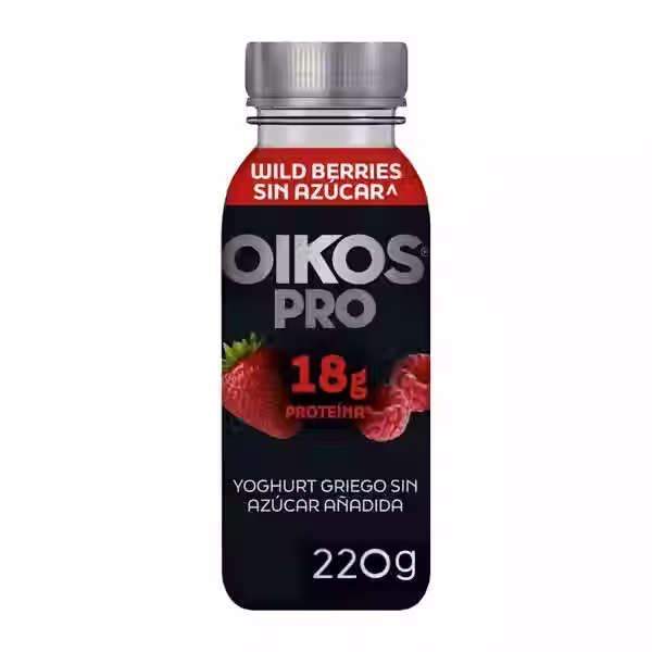 Yogurt Bebible Oikos Pro Frutos Rojos Sin Azúcar 18g Proteína 220g