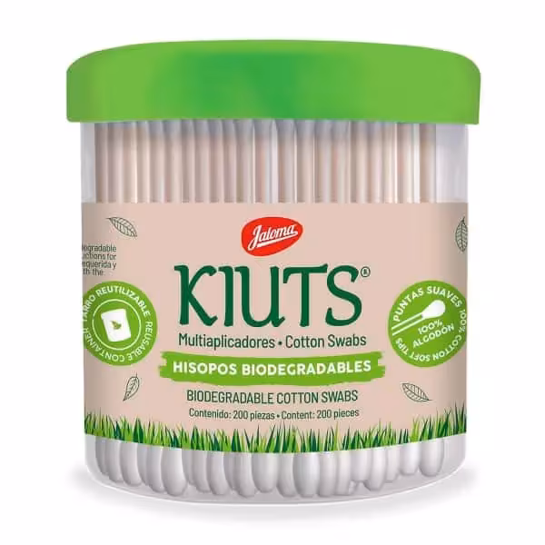 Kiuts Hisopos Biodegradables Bote 200pz